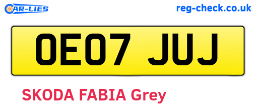 OE07JUJ are the vehicle registration plates.