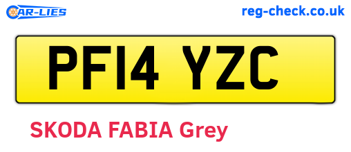 PF14YZC are the vehicle registration plates.