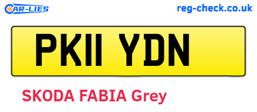 PK11YDN are the vehicle registration plates.