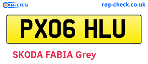 PX06HLU are the vehicle registration plates.