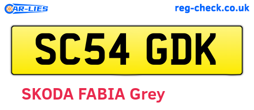 SC54GDK are the vehicle registration plates.