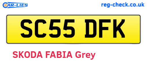 SC55DFK are the vehicle registration plates.