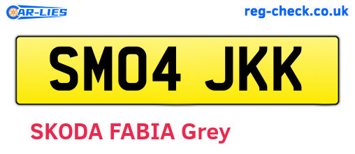 SM04JKK are the vehicle registration plates.
