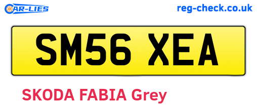 SM56XEA are the vehicle registration plates.