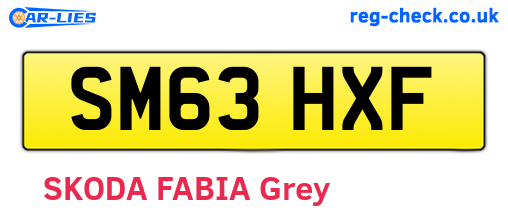 SM63HXF are the vehicle registration plates.