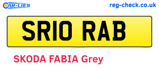 SR10RAB are the vehicle registration plates.