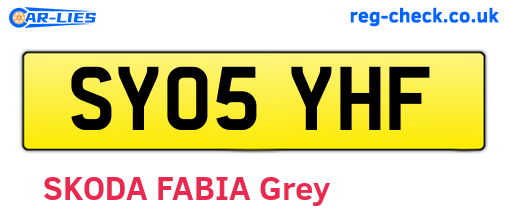 SY05YHF are the vehicle registration plates.