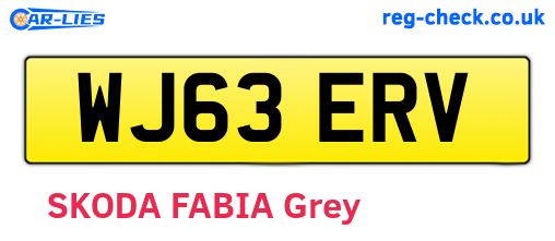 WJ63ERV are the vehicle registration plates.