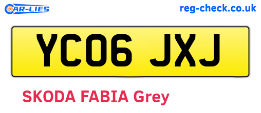 YC06JXJ are the vehicle registration plates.