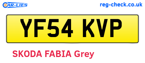 YF54KVP are the vehicle registration plates.
