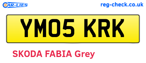 YM05KRK are the vehicle registration plates.