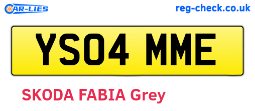 YS04MME are the vehicle registration plates.