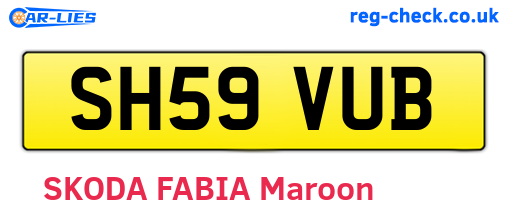 SH59VUB are the vehicle registration plates.