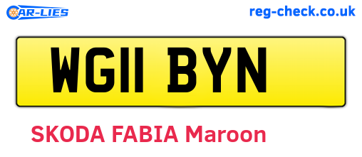 WG11BYN are the vehicle registration plates.