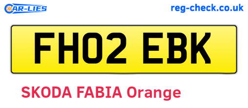FH02EBK are the vehicle registration plates.