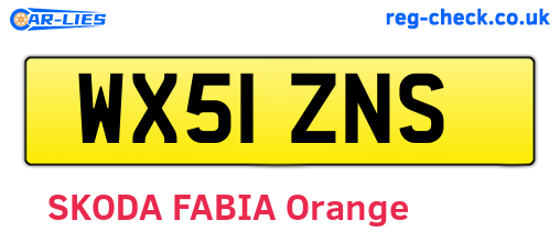 WX51ZNS are the vehicle registration plates.
