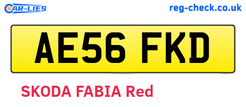 AE56FKD are the vehicle registration plates.