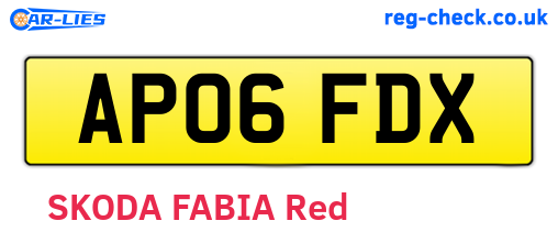 AP06FDX are the vehicle registration plates.