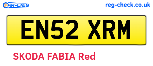 EN52XRM are the vehicle registration plates.
