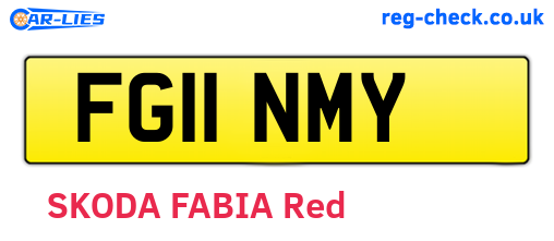 FG11NMY are the vehicle registration plates.