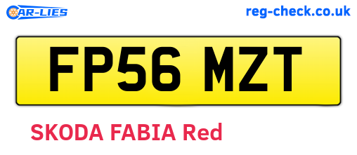 FP56MZT are the vehicle registration plates.