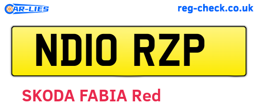 ND10RZP are the vehicle registration plates.
