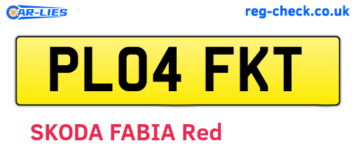 PL04FKT are the vehicle registration plates.