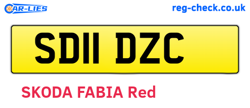 SD11DZC are the vehicle registration plates.
