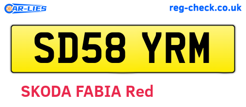 SD58YRM are the vehicle registration plates.