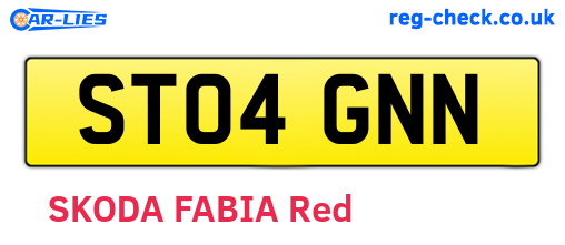 ST04GNN are the vehicle registration plates.