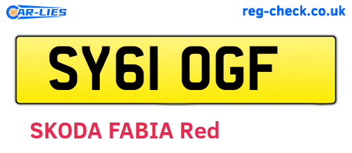 SY61OGF are the vehicle registration plates.