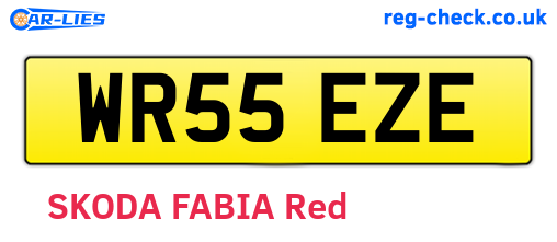 WR55EZE are the vehicle registration plates.