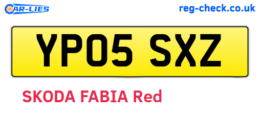 YP05SXZ are the vehicle registration plates.