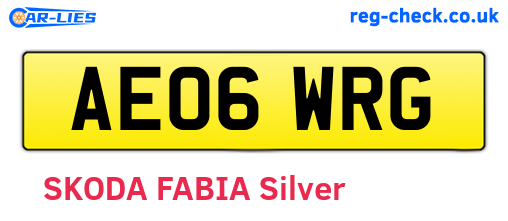 AE06WRG are the vehicle registration plates.