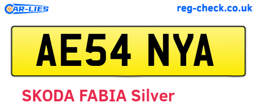 AE54NYA are the vehicle registration plates.