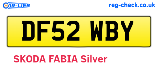 DF52WBY are the vehicle registration plates.
