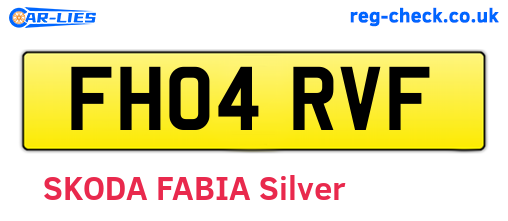 FH04RVF are the vehicle registration plates.