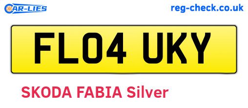 FL04UKY are the vehicle registration plates.