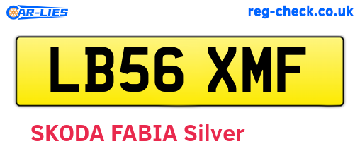 LB56XMF are the vehicle registration plates.