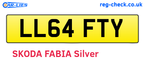 LL64FTY are the vehicle registration plates.