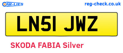 LN51JWZ are the vehicle registration plates.