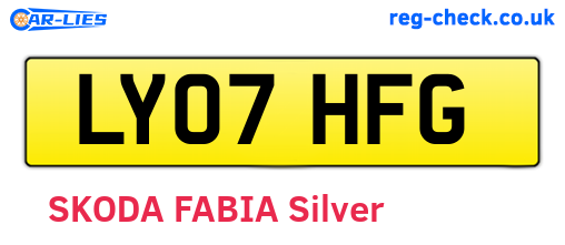 LY07HFG are the vehicle registration plates.