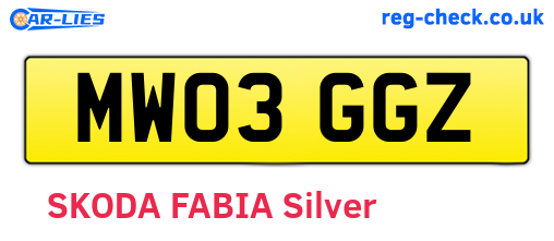 MW03GGZ are the vehicle registration plates.