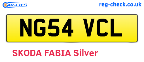 NG54VCL are the vehicle registration plates.