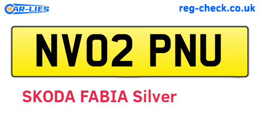 NV02PNU are the vehicle registration plates.
