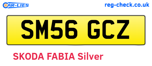 SM56GCZ are the vehicle registration plates.