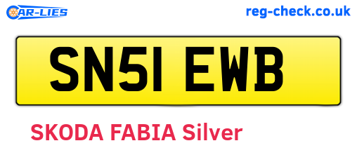 SN51EWB are the vehicle registration plates.