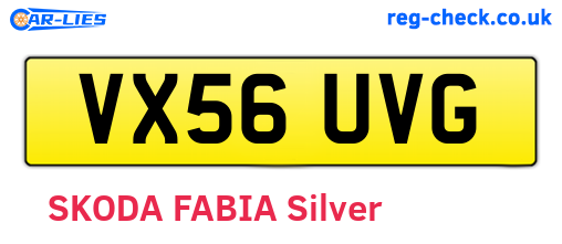 VX56UVG are the vehicle registration plates.
