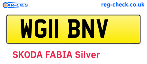 WG11BNV are the vehicle registration plates.