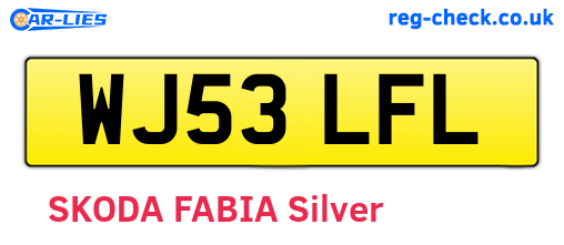 WJ53LFL are the vehicle registration plates.